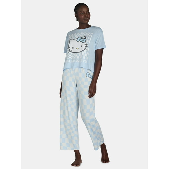 Hello Kitty Women’s Tee and Pants Pajama Set from Grayson Social, 2-Piece, Sizes S-3X