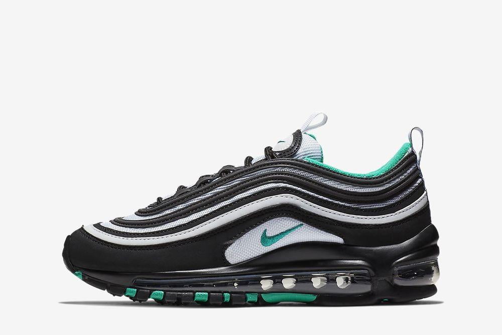 Nike Kids Air Max 97 GS Clear Emerald/Black/White Kuwait Ubuy