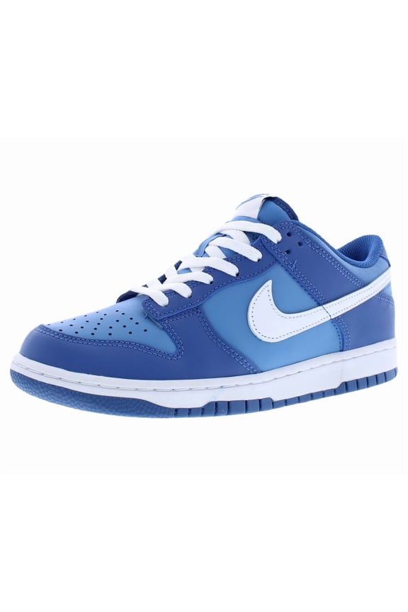 Dunk Low Leather GS Boys Shoes Size 6, Color: Dark Marina Blue/White