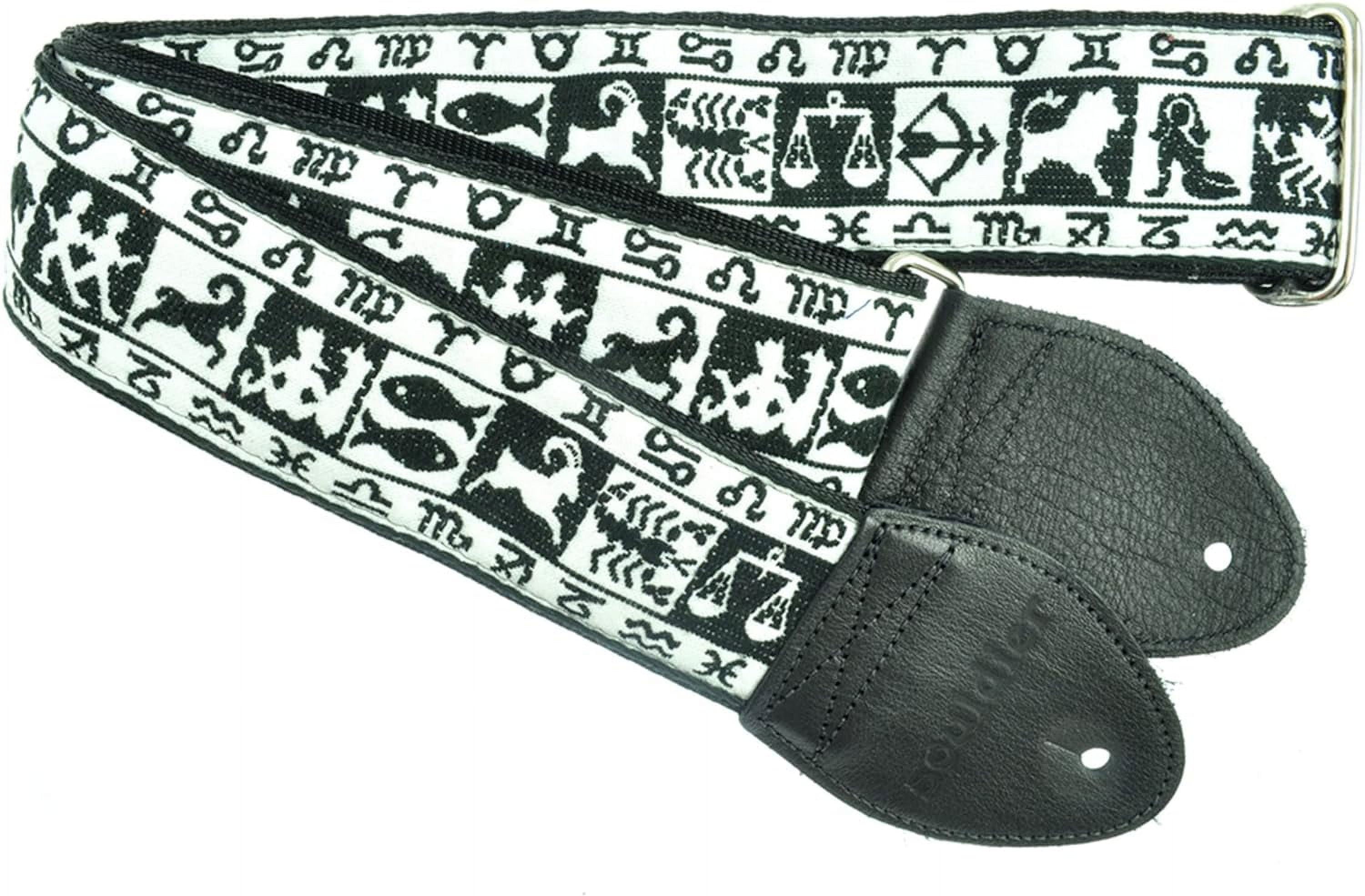 GS0352BK02BK Handmade Seatbelt Guitar Strap for Bass, Electric or