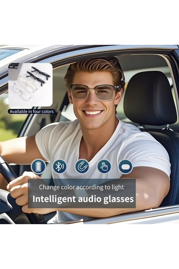 GS13Fashion Bluetooth Glasses Smart Glasses Listening To Music Talking Sunglasses UV400 Ultraviolet Polarized Lenses Intelligent
