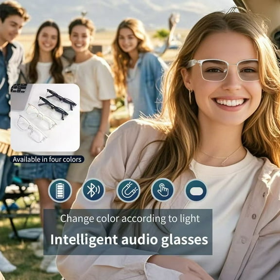 GS13Fashion Bluetooth Glasses Smart Glasses Listening To Music Talking Sunglasses UV400 Ultraviolet Polarized Lenses Intelligent