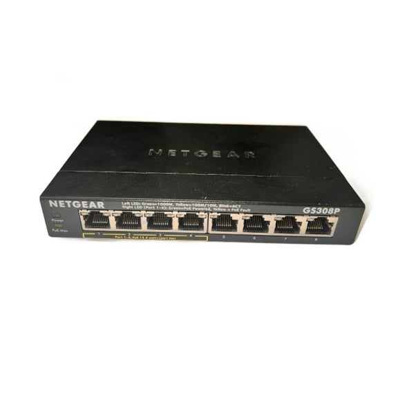 GS308P 8 Port Gigabit Ethernet Switch with 4-Port PoE 10/100/1000 (Not Boxed, No Cords) : RoHS