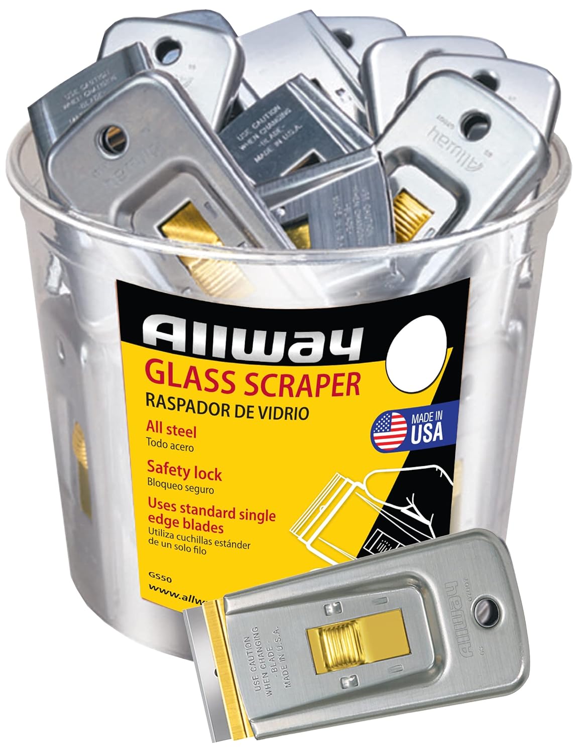 GS50 Safety Glass Scrapers, 50-Pack - Walmart.com