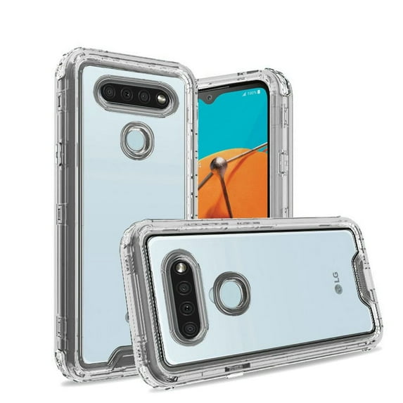 GSA 3-in-1 Snap-On Transparent Hybrid Case for LG K51 - Clear