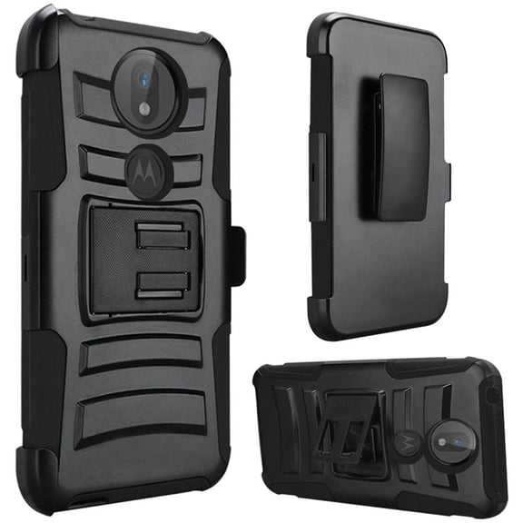 GSA Armor Holster Case Kickstand for Motorola Moto G7 Play, XT1952 Black
