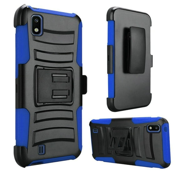 GSA Armor Hybrid Kickstand Case w/Holster For Samsung Galaxy A10e - Blue