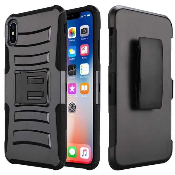 GSA Armor Hybrid Kickstand Holster For iPhone XS Max (6.5") - Black