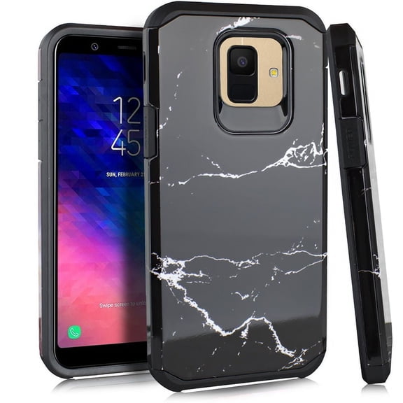 GSA Astronoot Slim Hybrid Marble case for Samsung Galaxy A6, A600 - Black