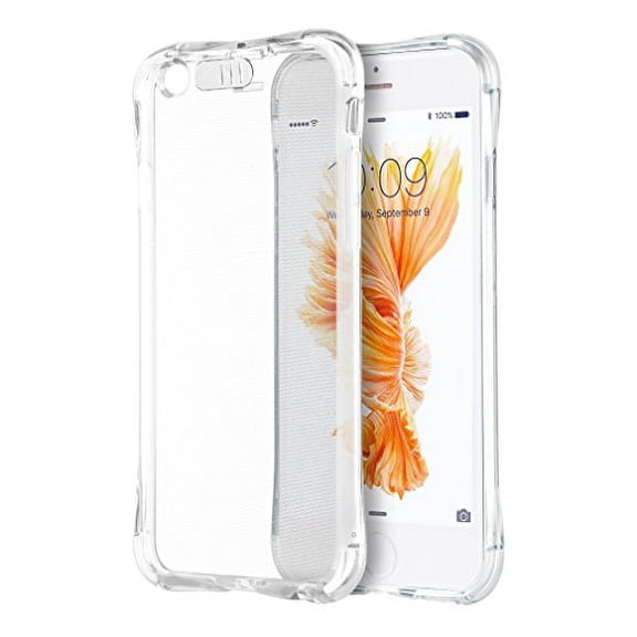 GSA Atom Crystal TPU Case with Flashlight Cover for iPhone 6 Plus & 6S Plus (5.5") Clear
