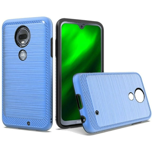 GSA Brushed Case Edge Design for Motorola Moto G7 PowerG7/Supra/XT1955 Blue