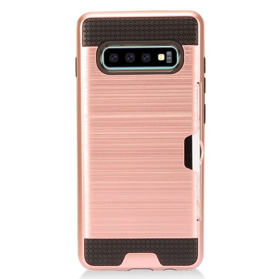 GSA Brushed Case w/CC Slot for Samsung Galaxy S10 Plus (6.4") - Rose Gold