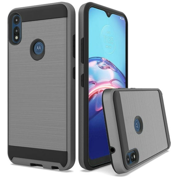GSA Brushed Design Hybrid Case for Motorola Moto E 2020 - Grey
