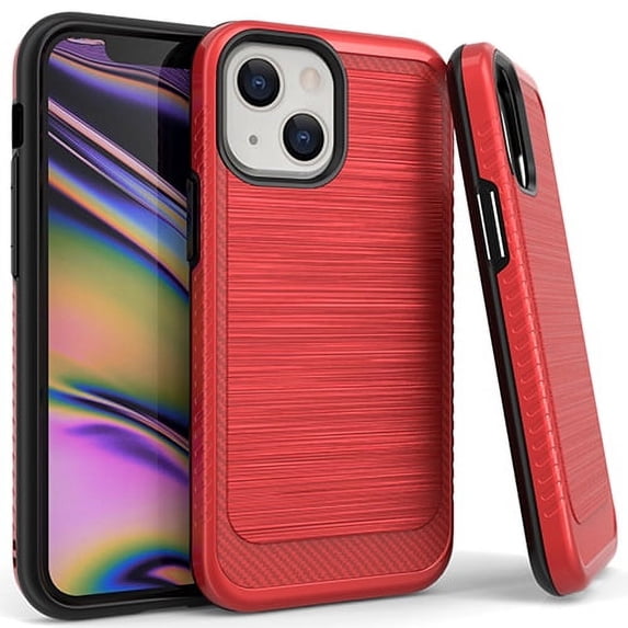 GSA Brushed Edged Case for iPhone 13 (6.1") Red