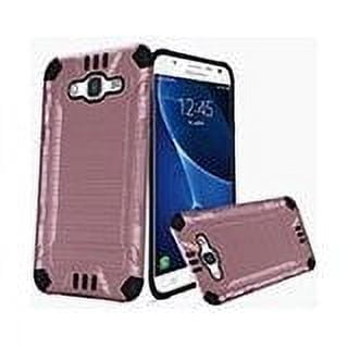 GSA Brushed Hybrid Case For Samsung Galaxy J7 (2015), J700 - Rose Gold/Black