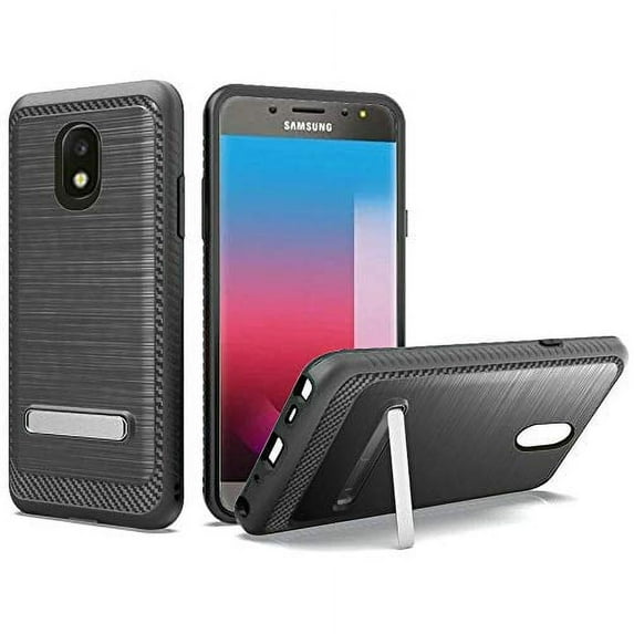 GSA Brushed Hybrid Kickstand Case For Samsung Galaxy J7 (2018), J737Black