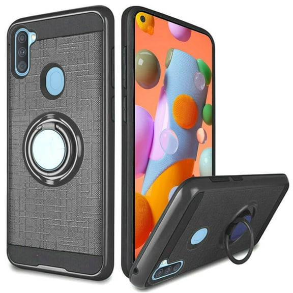 GSA Brushed Magnetic Ringstand Case for Samsung Galaxy A11 - Gray