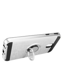 GSA Brushed Matte Hybrid Ring Stand Case For Samsung Galaxy J7 (2018) & J737 - Silver