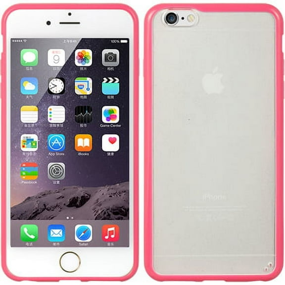 GSA Bumper Candy Case For iPhone 6 Plus,6s Plus Clear,Hot Pink