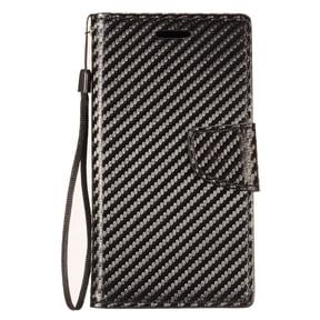 GSA Carbon Fiber Flip Wallet Case For LG K30 LM-X410, Phoenix Plus, Xpression Plus, Harmony2, Premier Pro LTE Black
