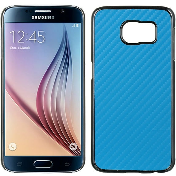 GSA Carbon Fiber Textured Hybrid Case For Samsung Galaxy S6 - Blue