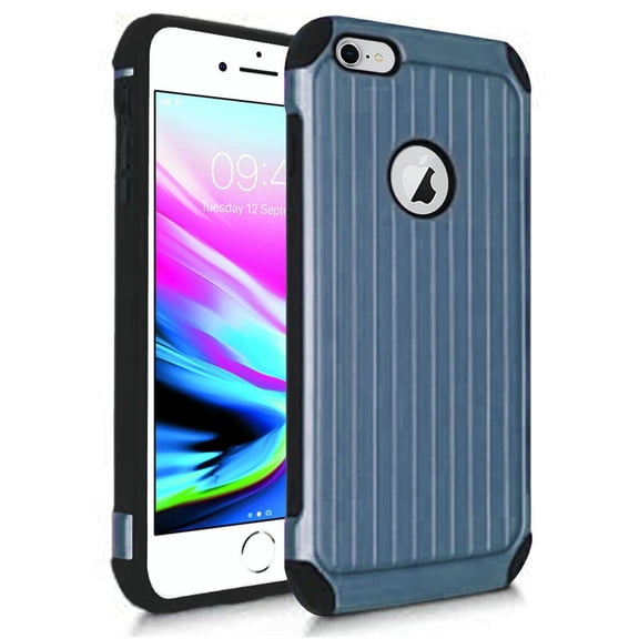 GSA Carry-On Hybrid Case For iPhone SE (2022-20), 8 & 7 (4.7") Blue, Black