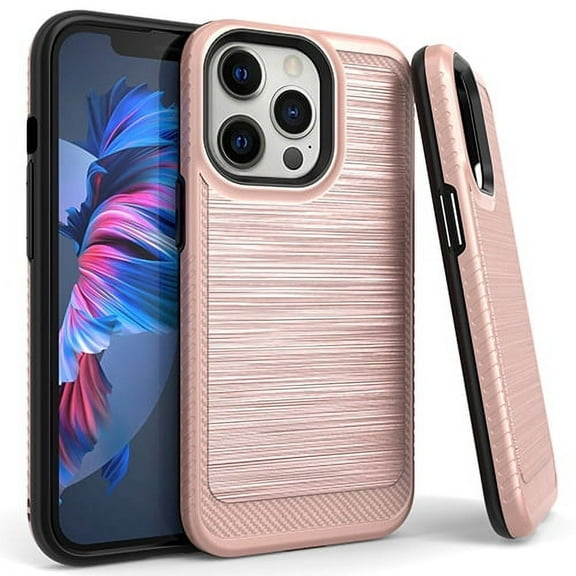 GSA Case for iPhone 13 PRO MAX 6.7 Brushed Case 3 Rose Gold