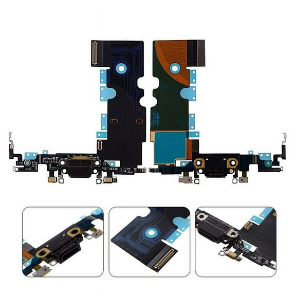 GSA Charging Port with Flex Cable and Mic for iPhone 8 & SE (2020) (4.7") (High Quality) - Gray