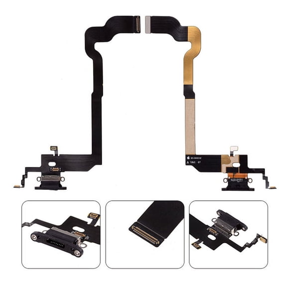GSA Charging Port with Flex Cable for iPhone X (5.8") (Super High Quality) Black
