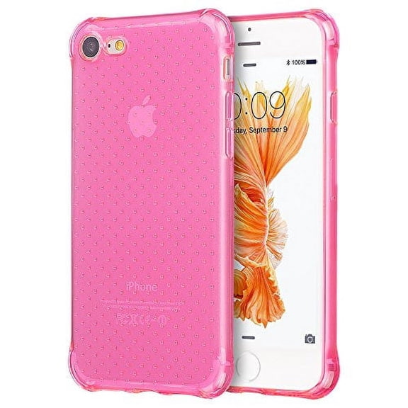 GSA Crystal Atom Candy Case For iPhone SE (2022-20), 8, 7 (4.7") Hot Pink