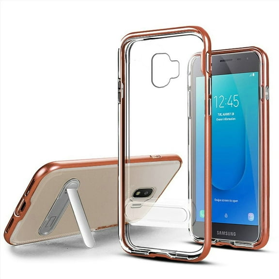 GSA Crystal Hybrid Kickstand Case For Samsung Galaxy J2, J2 Core -Rose Gold