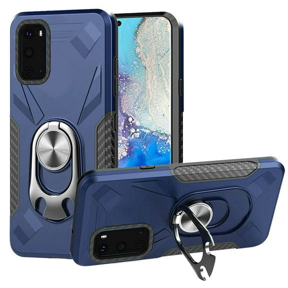 GSA Deluxe Case w/Beer Opener Ring Stand for Samsung Galaxy S20 (6.2") Blue