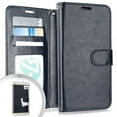 thumbnail image 1 of GSA Deluxe Leather Flip Wallet Case for LG K51 - Navy Blue, 1 of 1