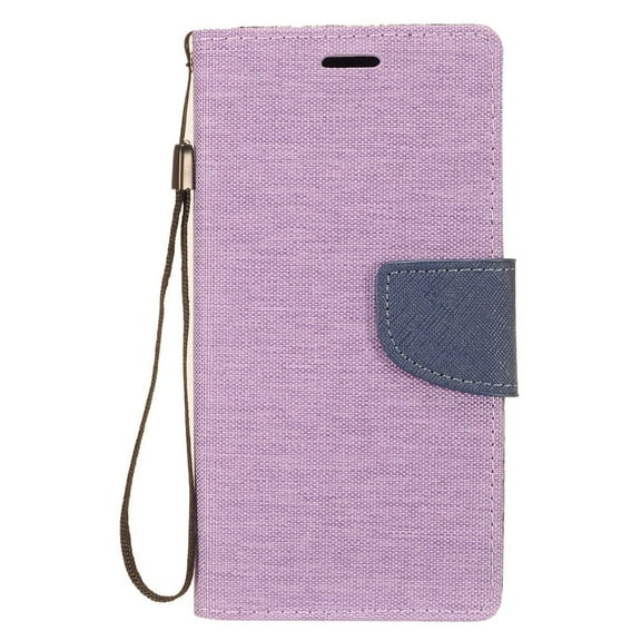 GSA Denim Flip Wallet Case For LG K40/LM-X420/LG Solo LTE Purple/Blue