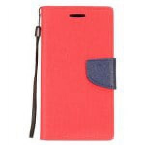 GSA Denim Flip Wallet Case For Motorola Moto G6 X T1925 - Red