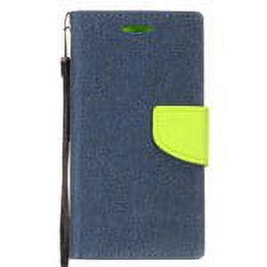 GSA DenimFlip Wallet for Alcatel 7 Folio, 6062, T-Mobile REVVL 2 Plus, Green Blue - image 1 of 1