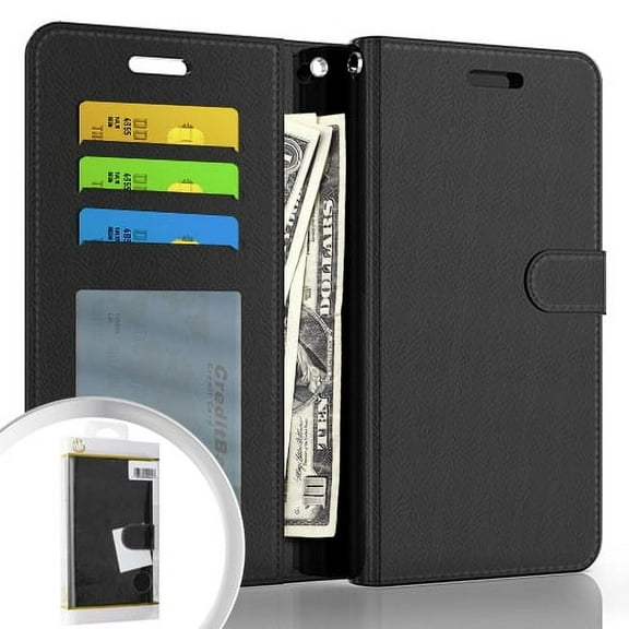 GSA Flip Folio Wallet Case for Samsung Galaxy A12 - Black