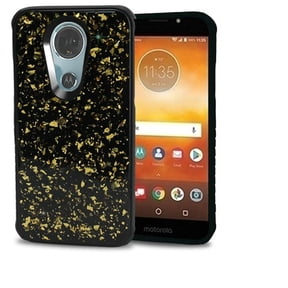 GSA Frozen Gold Glitter Case For Motorola Moto E5, Supra E5 Plus, XT1924 - Black