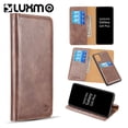 thumbnail image 1 of GSA Gentleman Folio Wallet Case for Samsung S20 Plus - Brown, 1 of 8