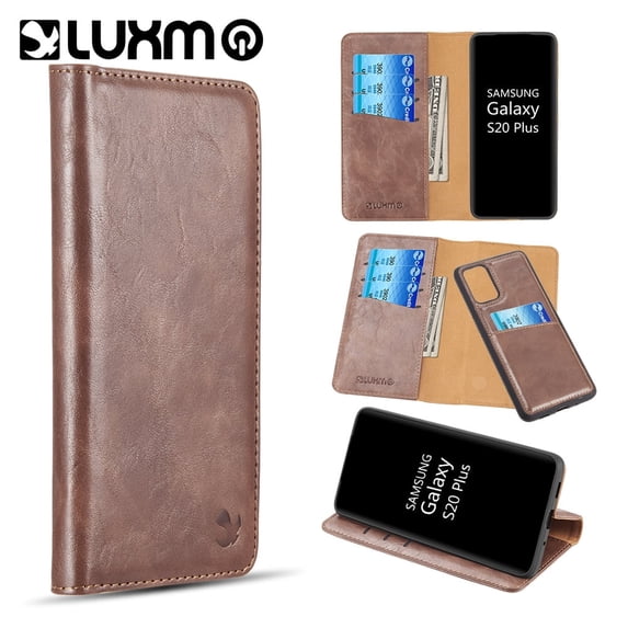 GSA Gentleman Folio Wallet Case for Samsung S20 Plus - Brown