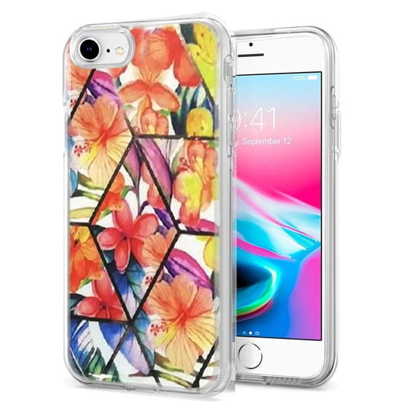 GSA Geo Flowers Candy Case For iPhone SE (2020-22), 8 & 7 (4.7") Bouquet