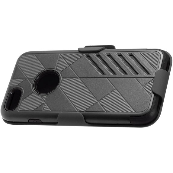 GSA Geo Hybrid Case w/Holster For iPhone SE (2022-20)/8/7 - Black