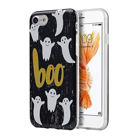 GSA Ghost Boo Case For iPhone SE (2022- 20), 8 & 7 (4.7") Black, White