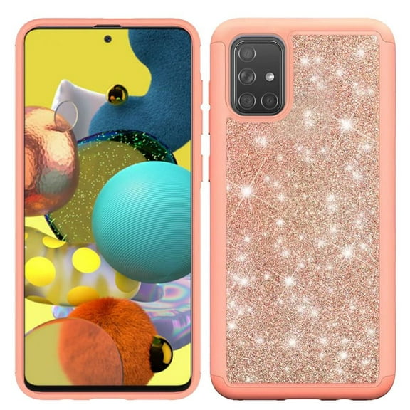GSA Glitter Bling Candy Case for Samsung Galaxy A51 5g - Rose Gold