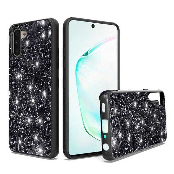 GSA Glitter Bling Hybrid Case for Samsung Galaxy Note 10 (6.3") - Black