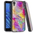 thumbnail image 1 of GSA Gold Flack Marble Case for Motorola Moto E6 - Colorful Galaxy, 1 of 1