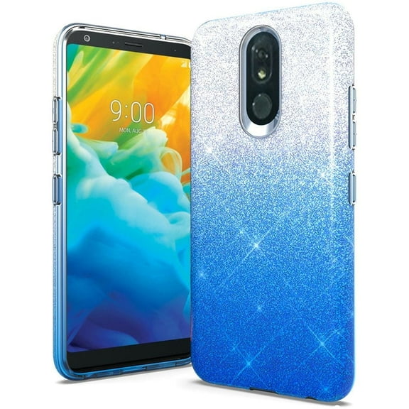 GSA Gradient Glitter Candy Case For LG Stylo 5 - Silver/Blue
