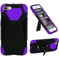 thumbnail image 1 of GSA Hexagon Hybrid Kickstand Case For iPhone SE(2022-20),8,7,6,6s - Black/Purple, 1 of 2