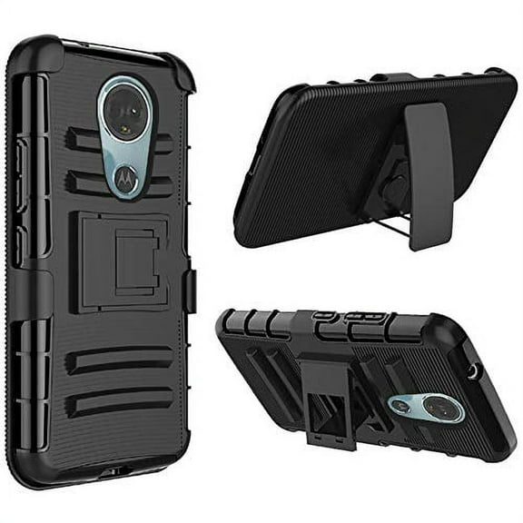 GSA Holster Clip Kickstand Case For Motorola Moto E5 Plus, Moto E5 Supra XT1924 Black