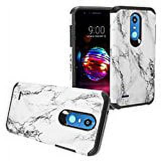GSA Hybrid Image Hard White Marble Case LG K30, K10 2018, Phoenix Plus,